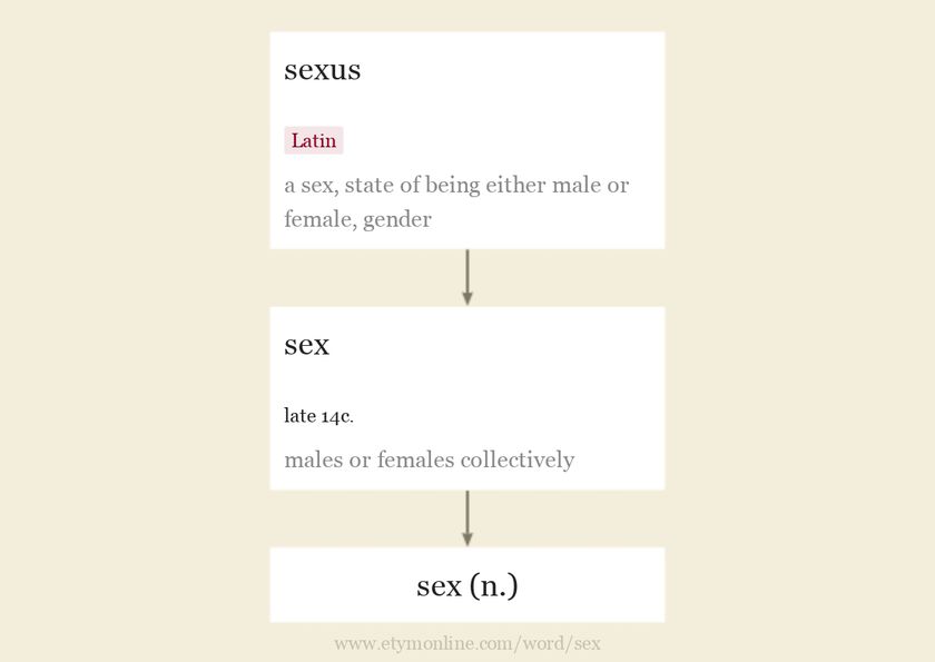 Sex Etymology Origin And Meaning Of Sex By Etymonline